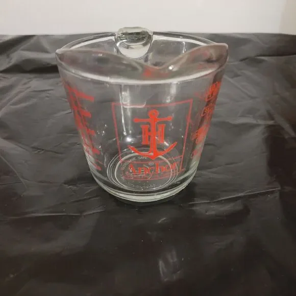 Vtg Pyrex Glass Liquid Measuring 4 #532 Quart & 1 Cup Anchor Hocking - Picture 5 of 7
